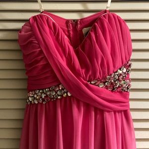 Formal pink ombré dress